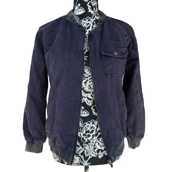 Chaser | Denim Bomber Jacket | Blueberry Vintage Wash | M | NWT - Picture 1 of 10